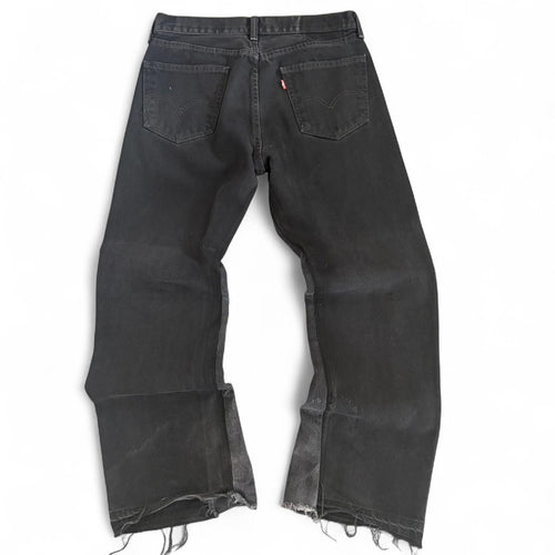 Distressed Black Flared